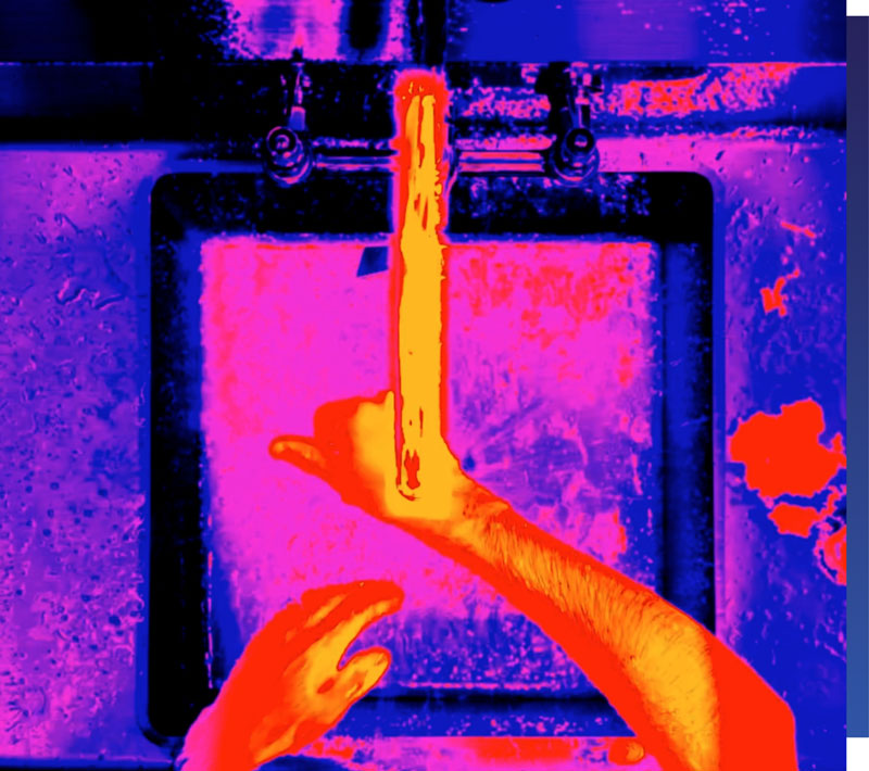 handwashing-infrared Infrared handwashing in sink